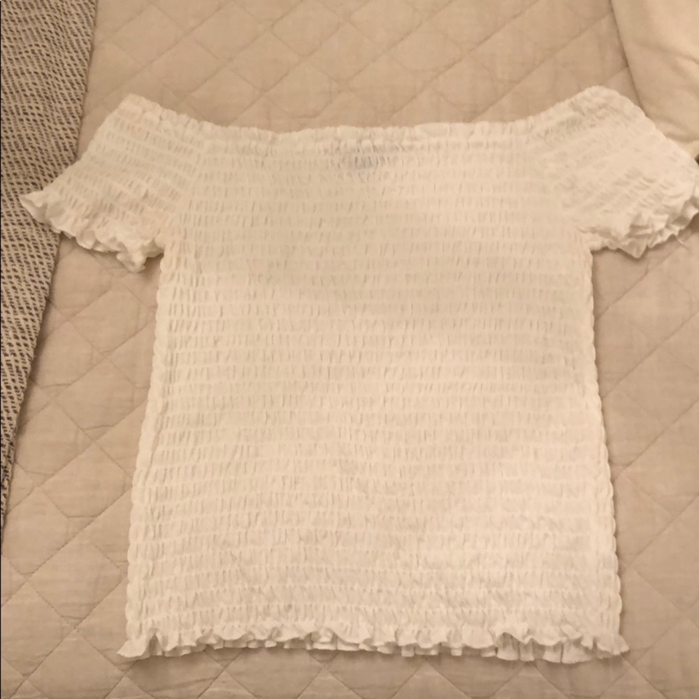 White smock top shirt